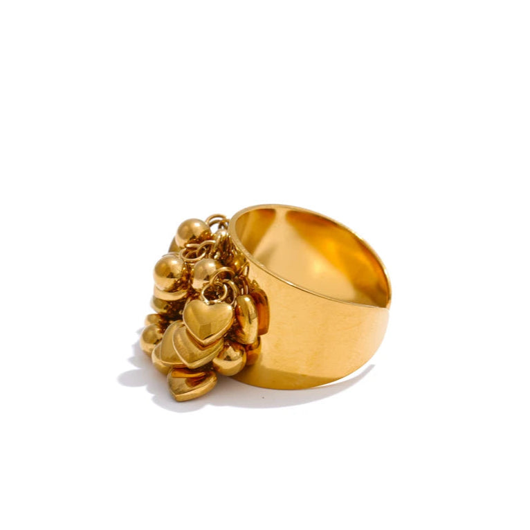 Tassel Heart Ring