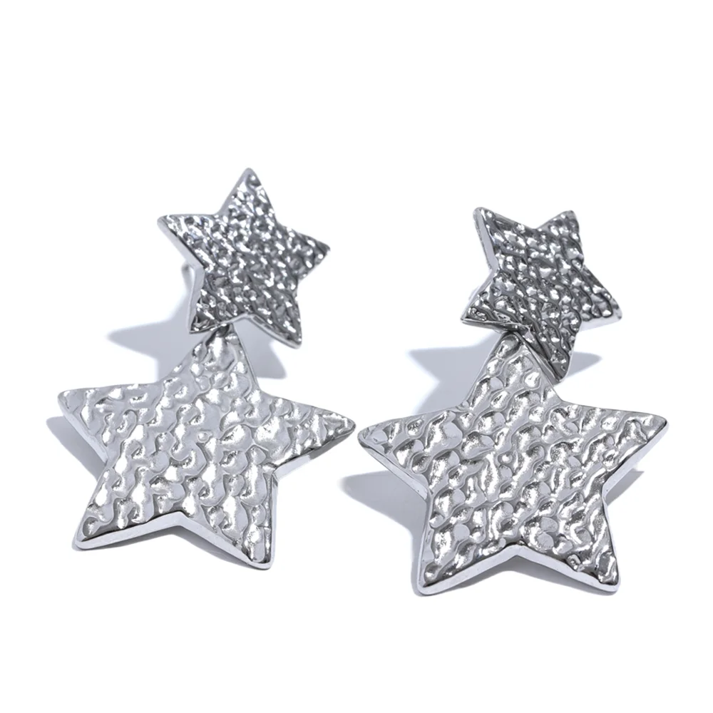 Apollonia Double Star Drop Earrings