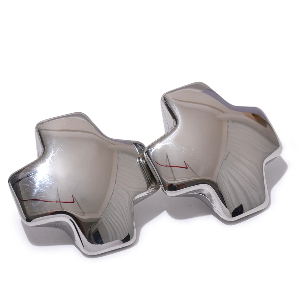 Puffed Cross Stud Earrings