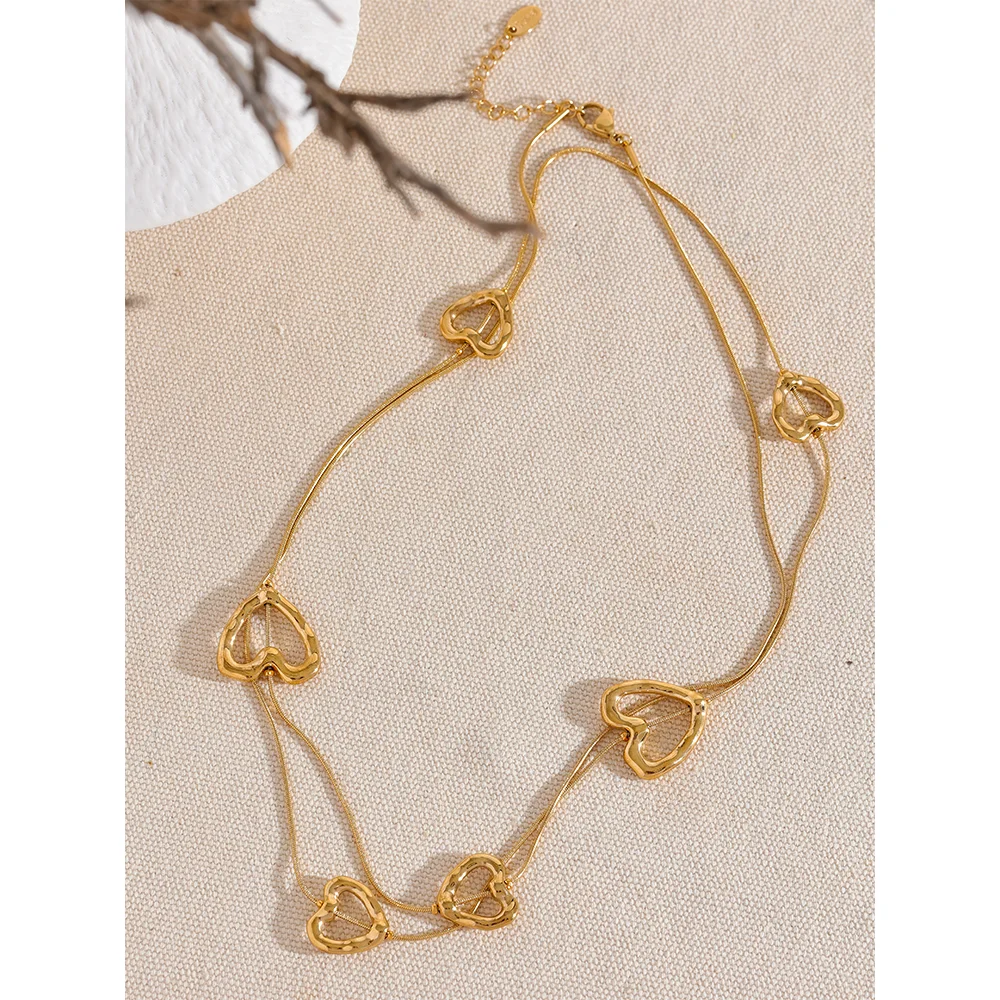 Hollow Heart Convertible Necklace