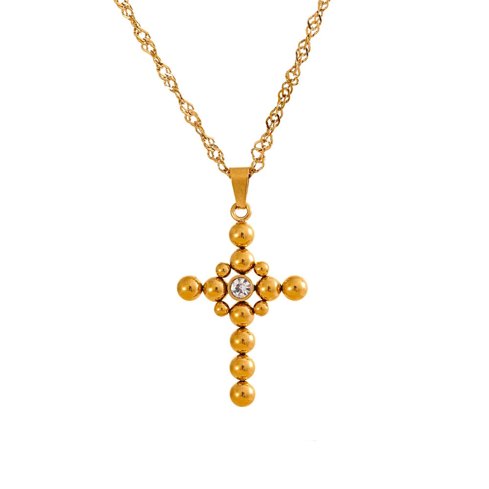 Beaded Cross Necklace