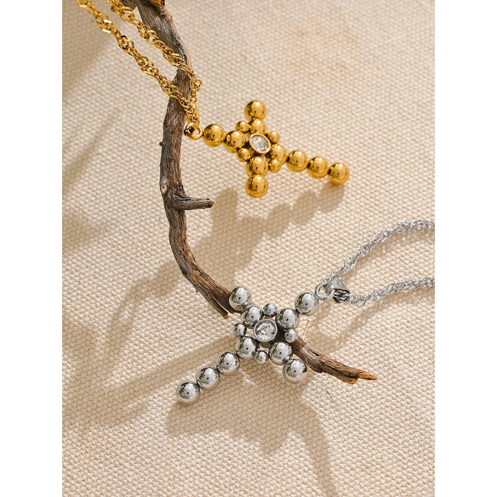 Beaded Cross Necklace