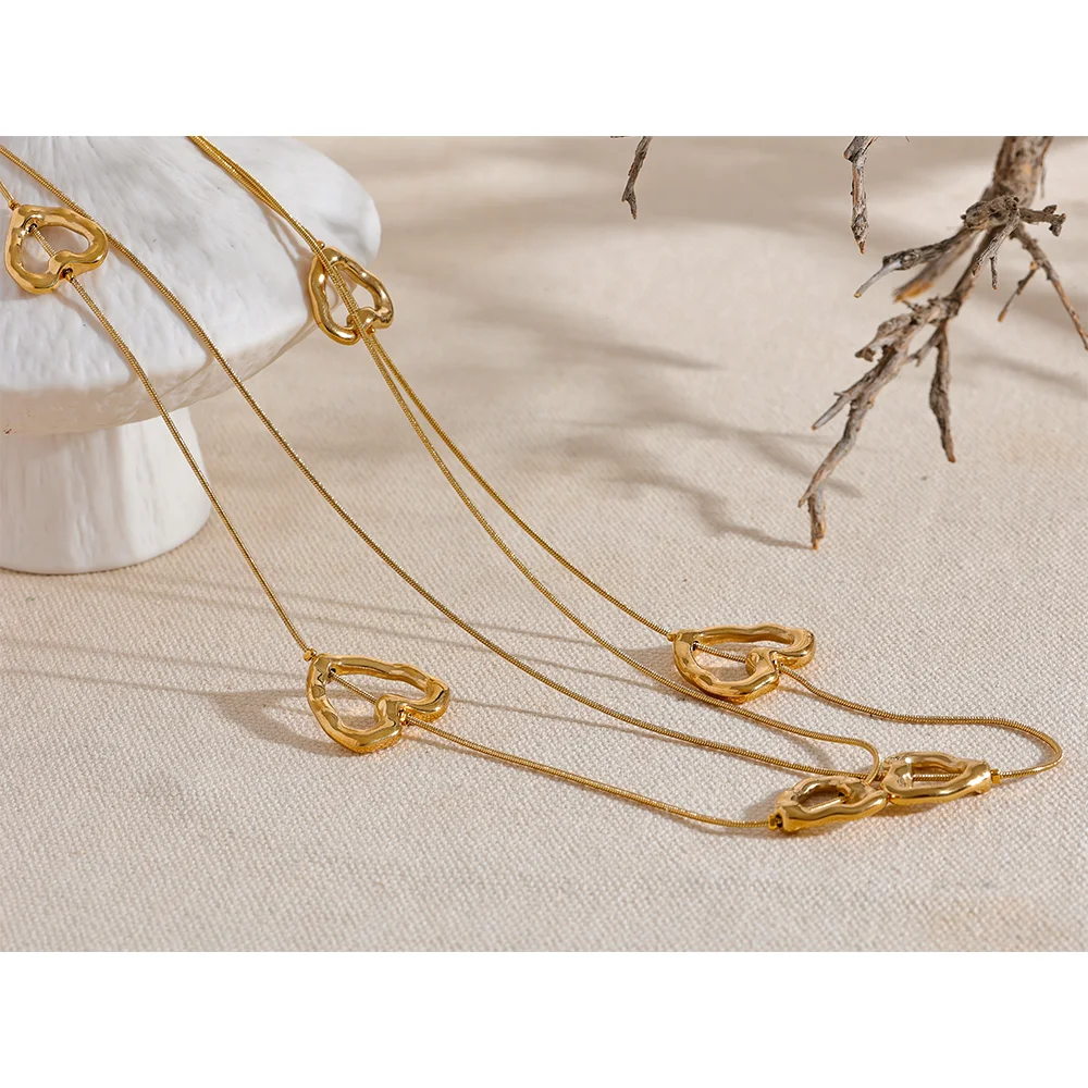 Hollow Heart Convertible Necklace
