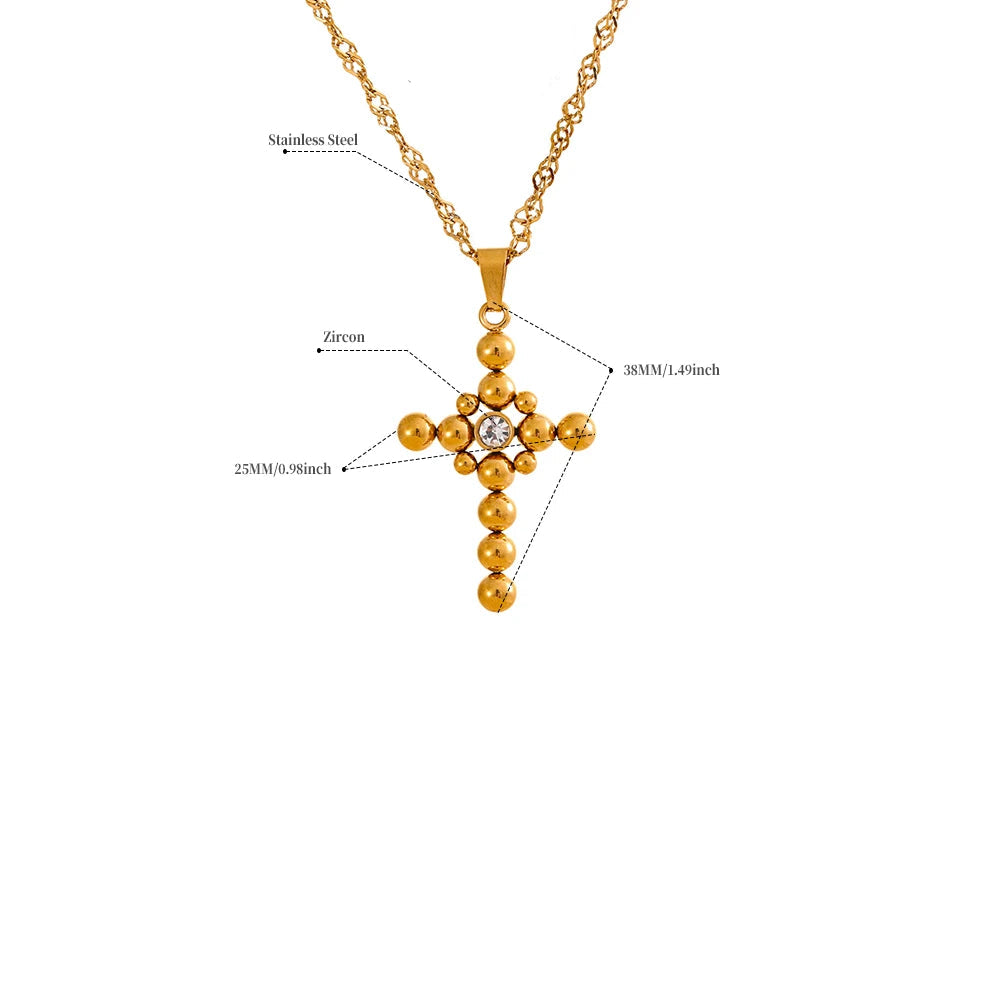 Beaded Cross Necklace