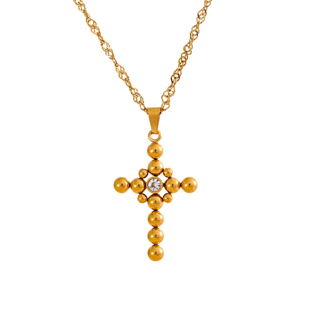 Beaded Cross Necklace