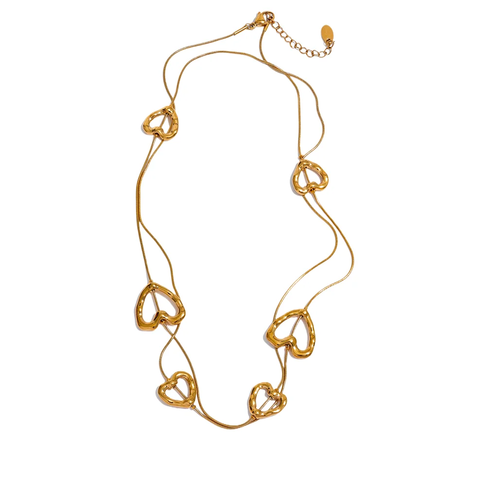 Hollow Heart Convertible Necklace