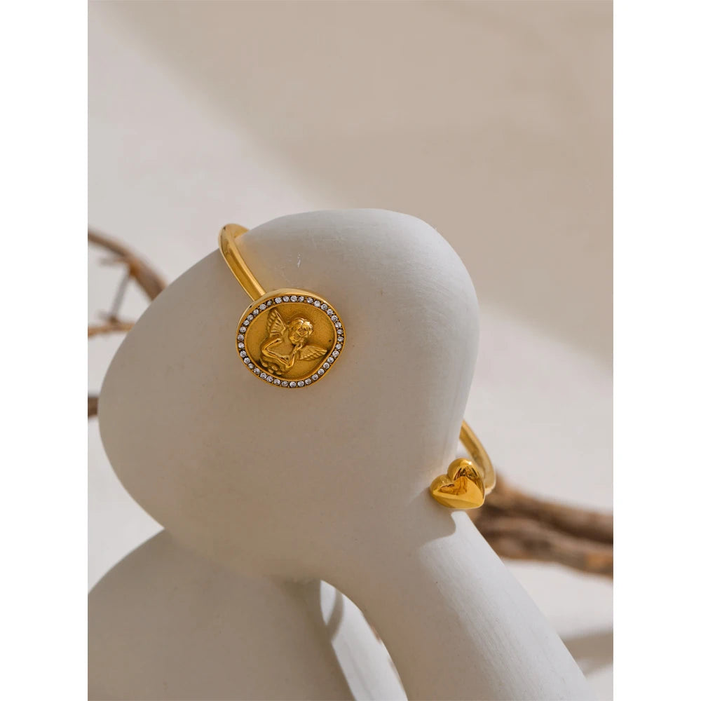 Cherub Angel Heart Bangle