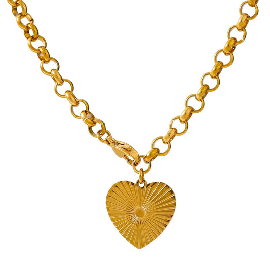 Ridged Heart Convertible Necklace
