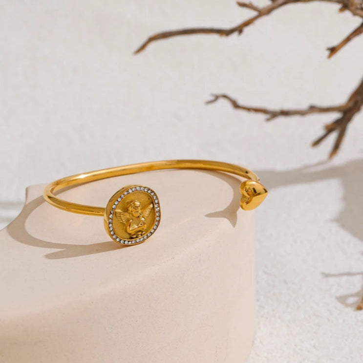 Cherub Angel Heart Bangle