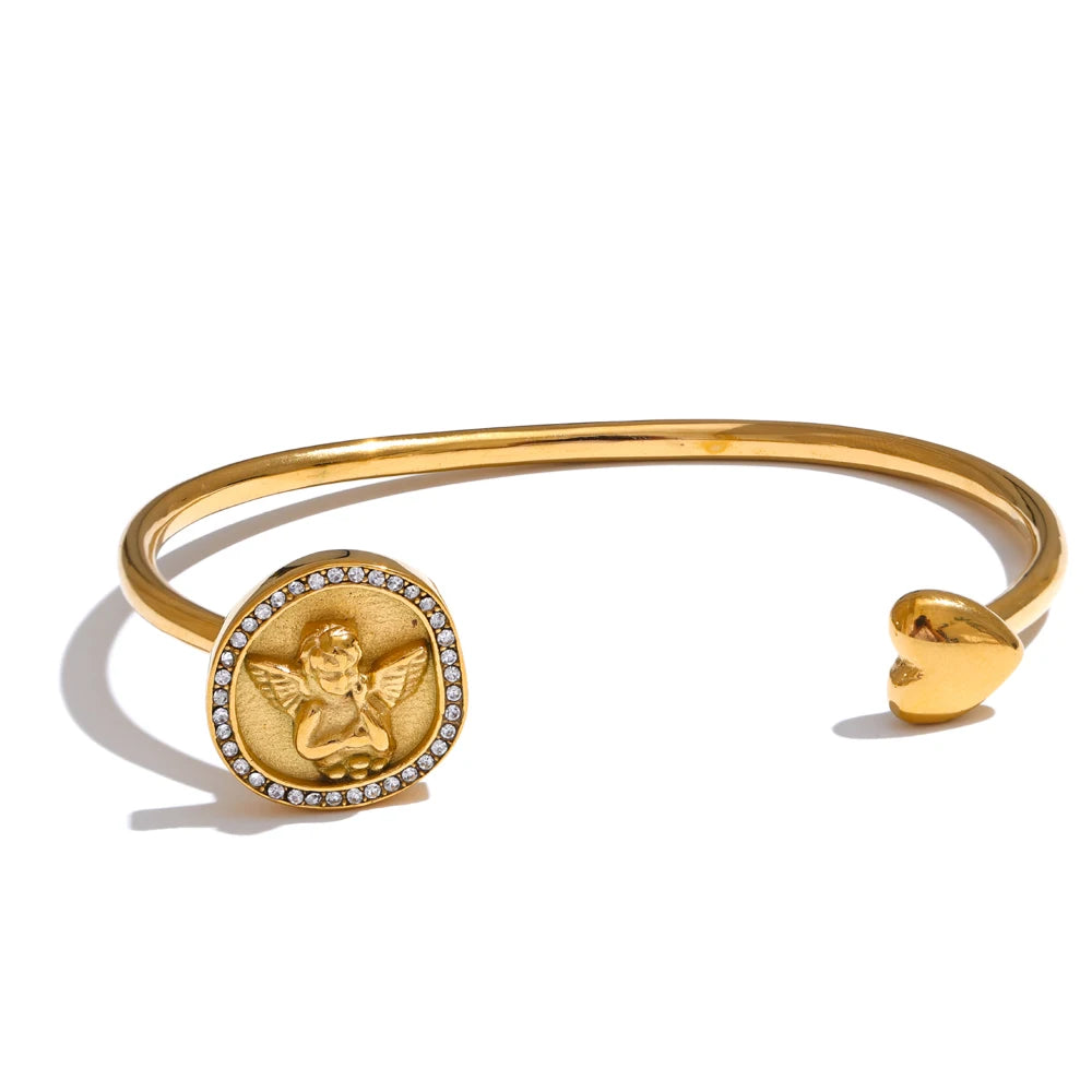 Cherub Angel Heart Bangle